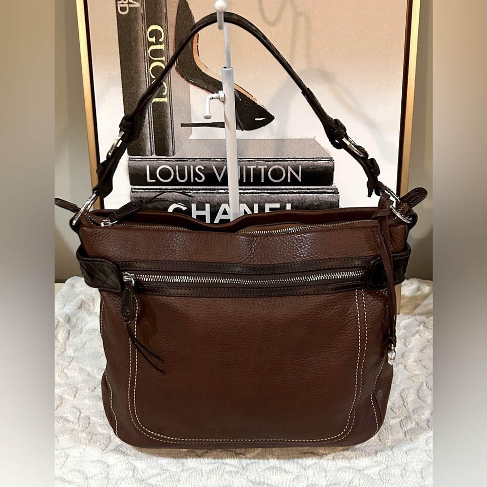 Brighton Brown Leather Hobo Shoulder Bag